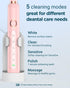 Rtauys M5 Sonic Electric Toothbrush for Adults, Rechargeable with 8 Brush Heads & Travel Case, Pink