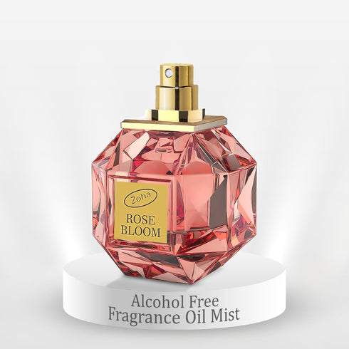 Zoha Rose Bloom - Alcohol Free Rose Perfume for Women and Men, Natural Clean Travel Size Parfum, 30ml Spray