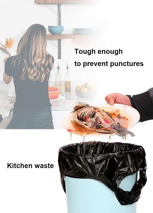IPLUS Tall Kitchen Drawstring Trash Bags, 7-8 Gallon, 100 Count (Black)