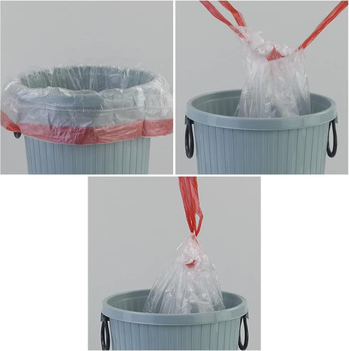 4 Gallon Clear Drawstring Garbage Bags, Small Trash Bags