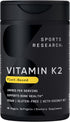 Sports Research Vitamin K2 as MK-7, 100mcg, 60 Veggie Softgels, Vegan Certified, Non-GMO