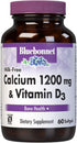 Bluebonnet Nutrition Milk-Free Calcium 1,200 mg Plus Vitamin D3 400 IU - High Potency Supplement for Strong Healthy
