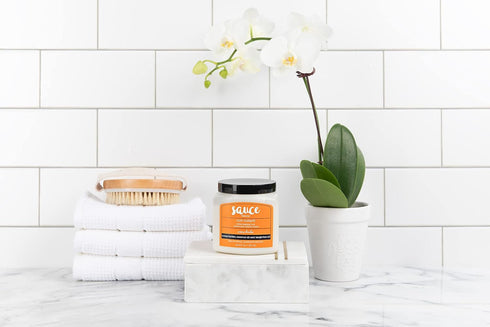 SAUCE BEAUTY Crème Brulee Curling Custard - Curl-Defining Cream for Wavy-Coily Hair, 10.5 Fl Oz