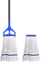 Loop-End String Mop Heavy Duty Commercial Mops with 2 Extra Replacement Heads, 59 Inch Cotton Wet Mop