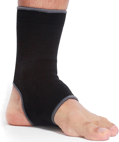 NEOTech Care Ankle Support Sleeve, Open Heel, Light, Elastic & Breathable, Black, Size S