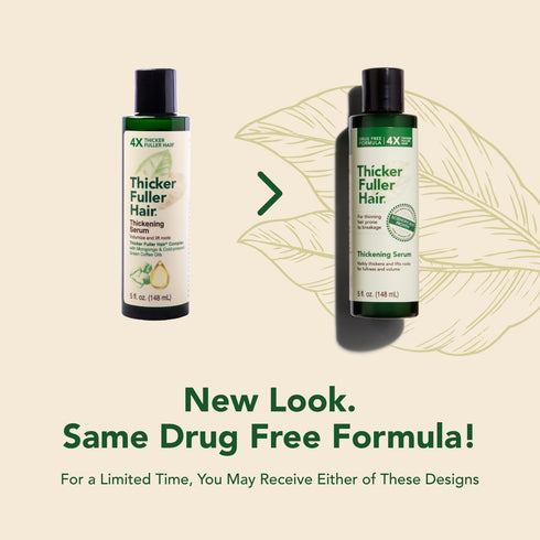Thicker Fuller Hair Thickening Serum, Thinning Hair Treatment, Natural Ingredients, 5 oz