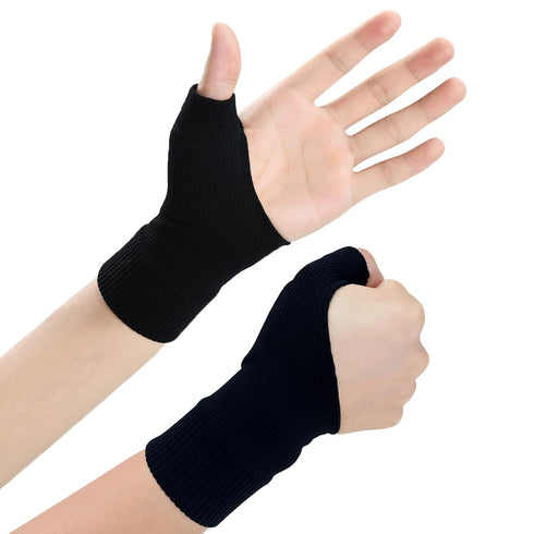 Wrist Thumb Support Compression Gloves (1 Pair), Breathable Brace Sleeves with Soft Gel Pads for Tendonitis, Arthritis,