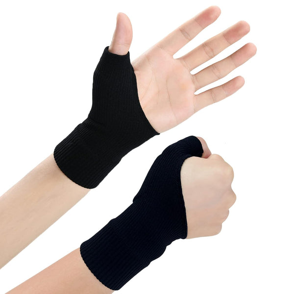 Wrist Thumb Support Compression Gloves (1 Pair), Breathable Brace Sleeves with Soft Gel Pads for Tendonitis, Arthritis,
