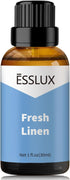 Fresh Linen Fragrance Oil 30 ml - ESSLUX Aromatherapy Essential Clean Scented Oils for Diffuser & Candle Making