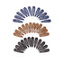 yueton 36pcs Black Blue Brown Glossy Snap Prong Clips, Bendy Hair Clips Barrettes for Ladies Girls