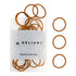 Heliums Small Hair Ties - Ginger - No Damage Mini 1 Inch Reusable Elastics for Thin Hair, 48 Count