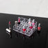 Isaac Jacobs Clear Acrylic Nail Polish Holder, 12 Compartment Organizer for Makeup and Essential Oils, 3 Rows (x4)