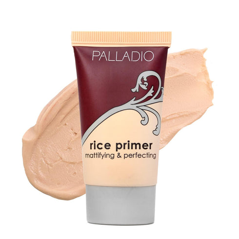 Palladio Rice Primer, Natural Rice Formula Controls Oil, Locks in Makeup, Lightweight Smooth Matte Finish, Beige, 0.71
