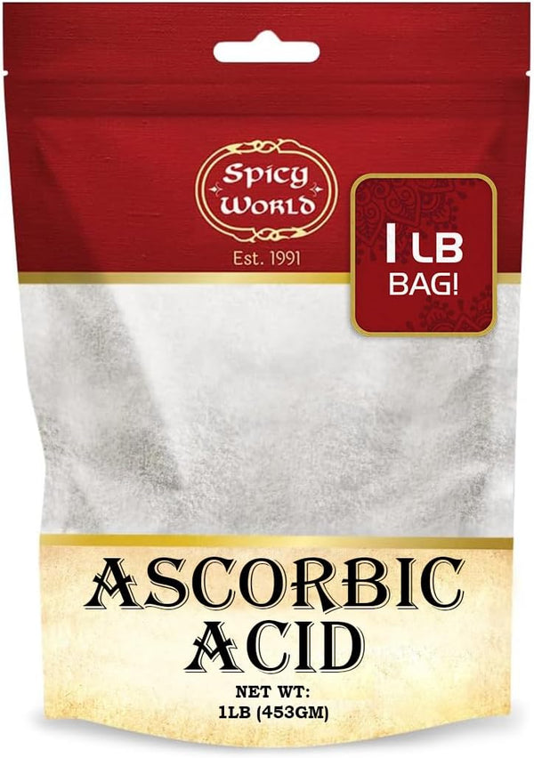 Ascorbic Acid Vitamin C Powder 1 LB - Dietary Supplement, Pure VIT C Powder USP by Spicy World