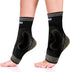 NeoAlly Copper Infused Ankle Brace Silicone Gel Compression Sleeves for Pain Relief, Large, 1 Pair