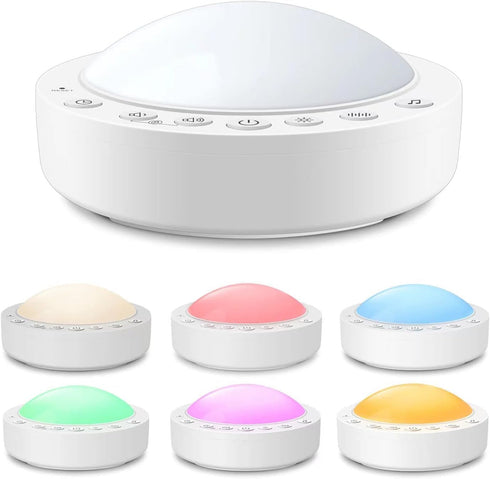 HoaBoly White Noise Machine for Baby,Portable Sound Machine with Nightlight,16 Soothing and Memory