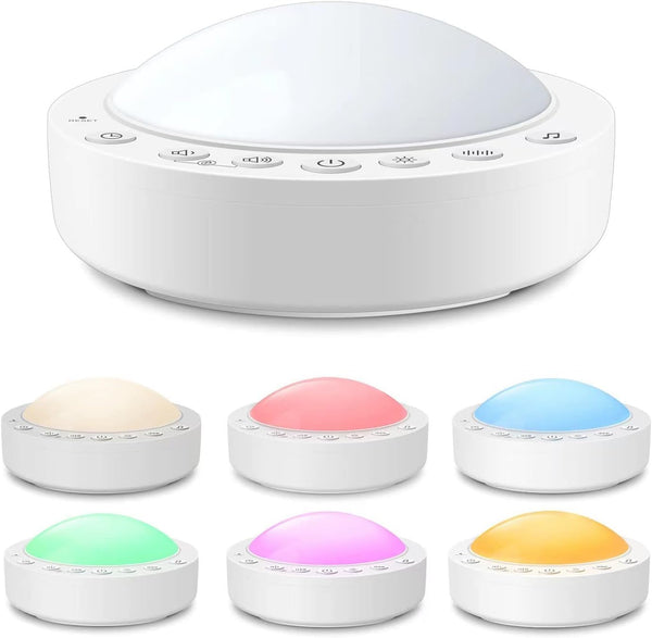 HoaBoly White Noise Machine for Baby,Portable Sound Machine with Nightlight,16 Soothing and Memory