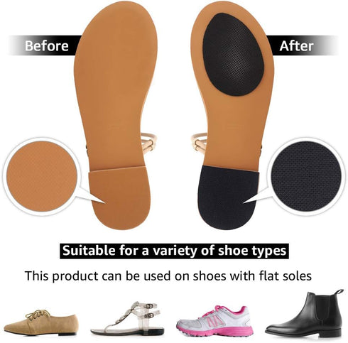 Non-Slip Shoe Pads (4 Pairs) - High Heels Anti-Slip Shoe Grips, Adhesive Sole Protectors