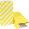 Striped and Polka Dot Paper Bags, Yellow Paper Lunch Bags for Wedding, Baby Shower, Birthday Party (50 PCS, 3.5 × 2.3 ×