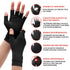 Copper Compression Arthritis Gloves, Best Copper Infused Fingerless Gloves for Pain Relief, 1 Pair