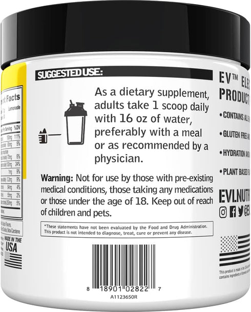 Ultimate Electrolytes Powder Hydration Drink, Quick Replenishing Mix with 8 Key Electrolytes