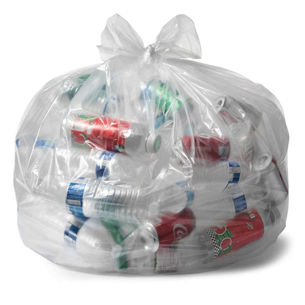 Aluf Plastics 45 Gallon Clear Garbage Bags, 2.0 MIL, 40" x 46", Pack of 50 for Contractor and Industrial Use