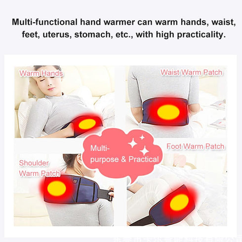 NORMIA RITA 3 Settings, Heating Belt, Far Infrared Heat Pad with Temperature USB Powered Waist Warmer for Men Women