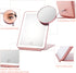 LED Foldable Travel Makeup Mirror - 5x7 inches 3 Colors Light Modes USB Rechargeable Touch Screen, Portable Tabletop Cosmetic for Travel, Cosmetic, Office (Rose Gold) by Mocado