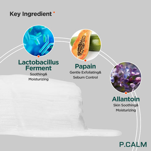 P.CALM Barrier Cycle Daily Sheet Mask Pack 30 Days - Korean Non Comedogenic Daily Moisturizing Treatment for Sensitive