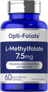 Carlyle L Methylfolate 7.5 mg - 60 Non-GMO Gluten Free Capsules, Optimized Methyl Folate, 5-MTHF by Opti-Folate