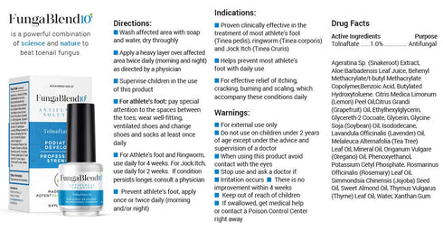 Antifungal Medication: 1% Tolnaftate & 10 Plant Medicines - Toenail Fungus Treatment Gel, Athletes Foot, Jock Itch
