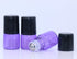 Wresty 60 Pcs Mini Purple Glass Roller Ball Bottles, 1ml Refillable Empty Sample Vials for Essential Oils, with Opener