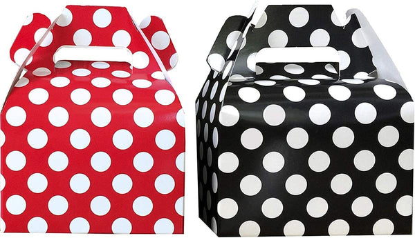 Outside the Box Papers MINI Gable Favor Boxes, Ladybug Theme, Red Black and White, 24 Count