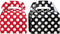 Outside the Box Papers MINI Gable Favor Boxes, Ladybug Theme, Red Black and White, 24 Count
