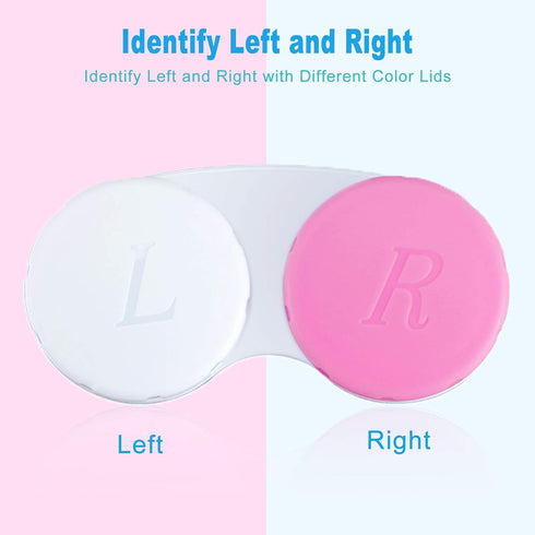 QVVQ 12PCS Contact Lens Case, Colorful Contact Lens Box Left/Right Eyes Holder Container, Outdoor Mini Contact Lens