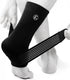 KARM Ankle Compression Sleeve with Support Strap for Achilles Tendonitis, One Size, Black