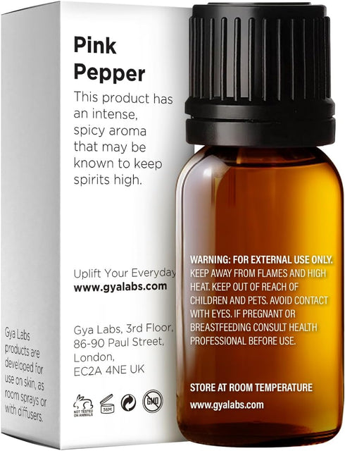 Set Set 2x0.34 oz Pink Pepper Essential Oil for Skin & Bergamot Oil for Hair - Aromatherapy Grade Essential Oils - fl