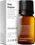 Set Set 2x0.34 oz Pink Pepper Essential Oil for Skin & Bergamot Oil for Hair - Aromatherapy Grade Essential Oils - fl
