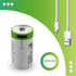 4 Pack CR2 Rechargeable 3.7V Lithium Batteries, 300mAh, USB Type C Fast Charge