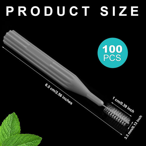 Patelai 100 Braces Brushes for Cleaner Interdental Brush, Dental Flossing Head Oral Hygiene Tool (Gray)