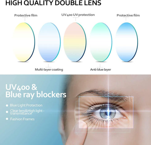 Blue Light Glasses for Kids Girls Boys with Cute Car Case, UV400 Protection, Anti Blue Ray Age 3-12