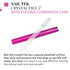 Nail Tek Crystal File Double-Sided Medium 5" with Fuchsia Companion Case, Professional Fingernail File for Manicure