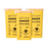 3pcs Needle Disposal Boxes for Tattoo Supplies, Sharps Containers Waste Boxes (Yellow)