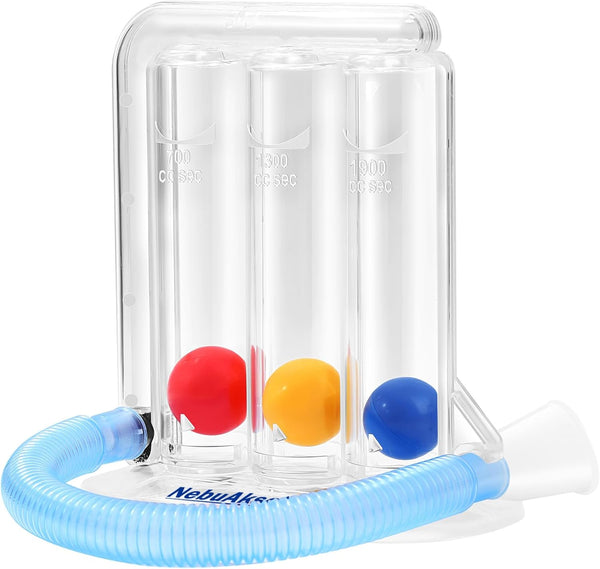 Lung Exerciser Device, Breathing Exercise Device for Lungs, Upgraded Capacity 1900cc/sec, Improves Lung Function