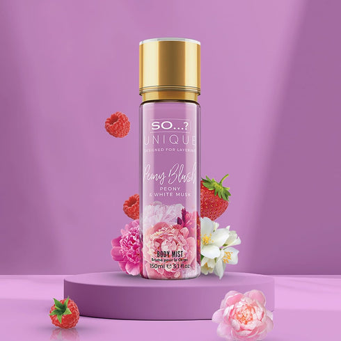 So…? Unique Peony Blush Body Mist, Floral, Fruity Vanilla, 5.1 oz