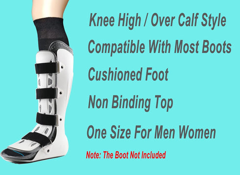 LORVVDE 2 Walking Boot Socks Replacement Sock Liner for Orthopedic Boot Walker Brace, Cast Socks for Fracture Boot