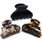 Medium Tortoise Claw Hair Clips for Women & Girls, 3 Pack Leopard Print Hair Jaw Clips for Mother's Day Gifts