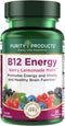 Purity Products B-12 Energy Berry Lemonade Melt, 30 Melting Tablets | Methylcobalamin B12 with Vitamins B6, D3, Folic
