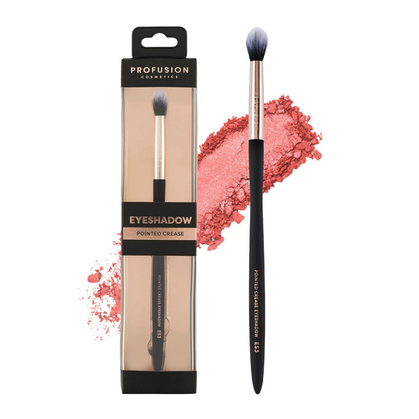 Profusion Cosmetics Pointed Crease Eyeshadow Brush, Soft Synthetic Blending for Small Crease Eyebrow, Flawless Makeup