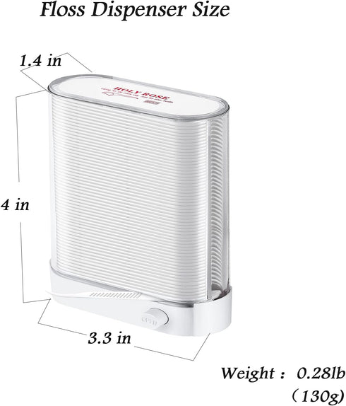 Holy Rose Dental Floss Dispenser 2 Box, 196 Count Floss Picks Micro Portable Case for Clean Teeth, Travel, Family